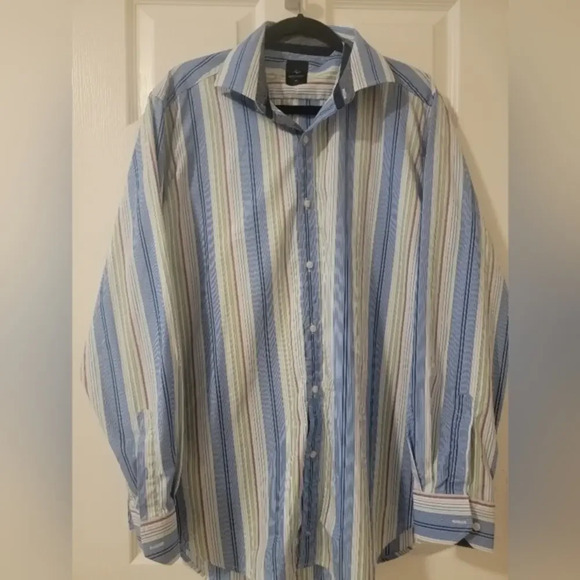 MEN'S‎ TAILORBYRD STRIPED LONG SLEEVE SHIRT (sz xl) - Picture 1 of 3